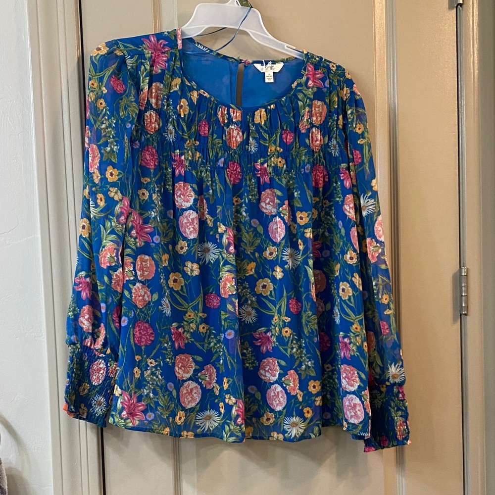 Floral Blue Women's Top